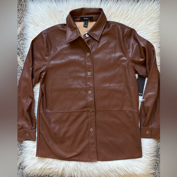 F21 faux leather shacket - Picture 3 of 6